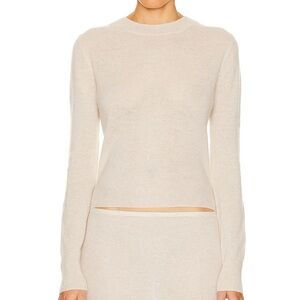Eterne Cream Crewneck Knit Sweater